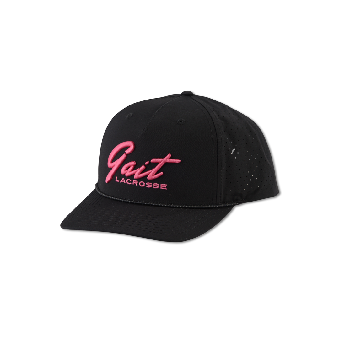 Black & Pink Script Mesh Back Hat