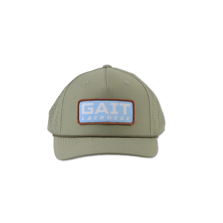 Olive & Light Blue Patch Mesh Back Hat