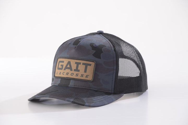 Navy Camo and Brown Patch Hat