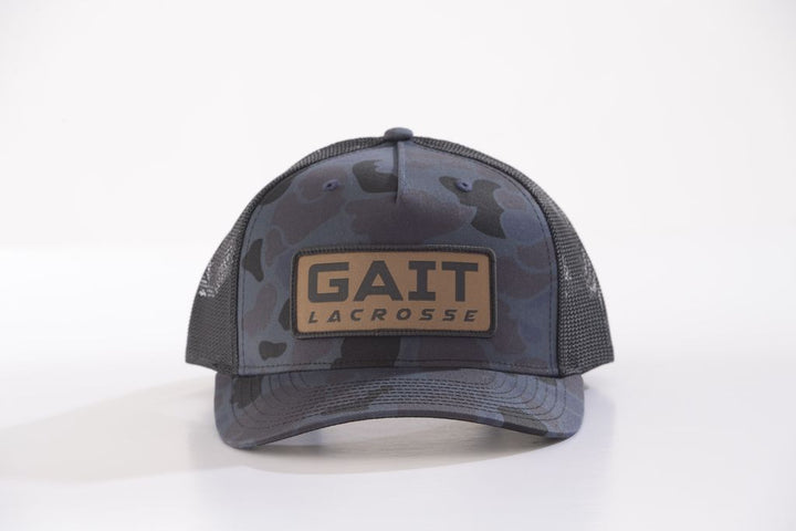 Navy Camo and Brown Patch Hat